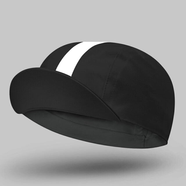BELLO CYCLIST Classic Cotton Cycling Cap - Black / White