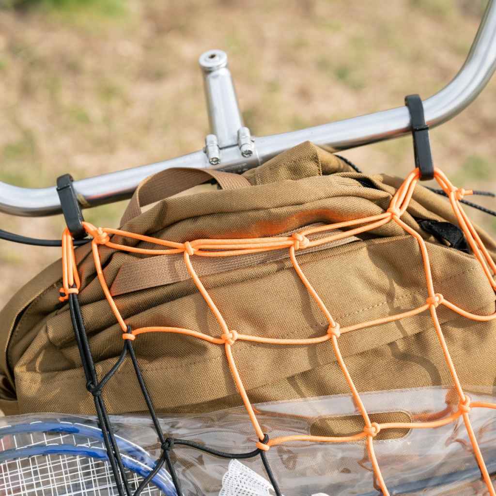 BLUE LUG Large Cargo Net - Black / Flash Orange