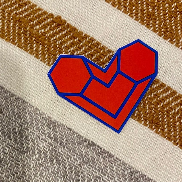 Blue lug heart sticker
