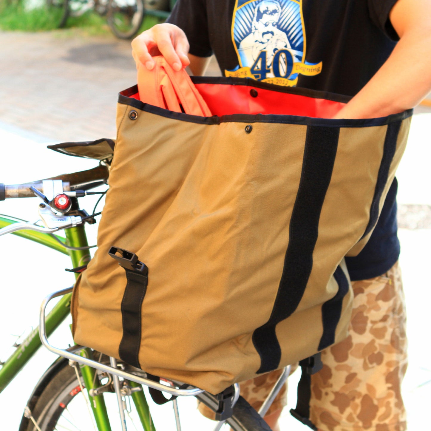 INSIDE LINE EQUIPMENT Porteur Rackbag - Tan Cordura