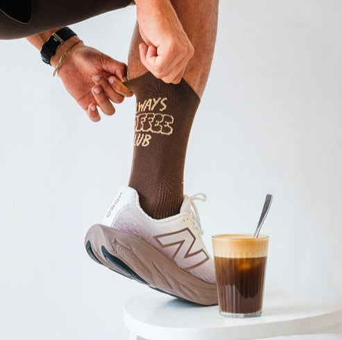 PACIFIC AND CO Performance Cycling Socks - Coffee Club