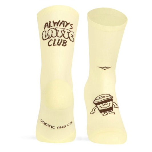 PACIFIC AND CO Performance Cycling Socks - Latte Club