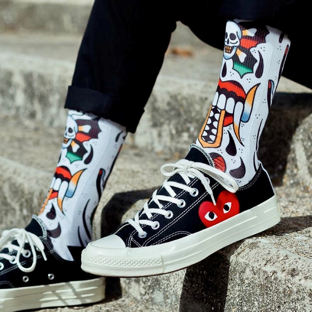 PACIFIC AND CO Cycling Socks - Skull