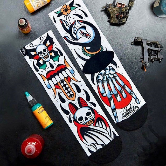 PACIFIC AND CO Cycling Socks - Skull