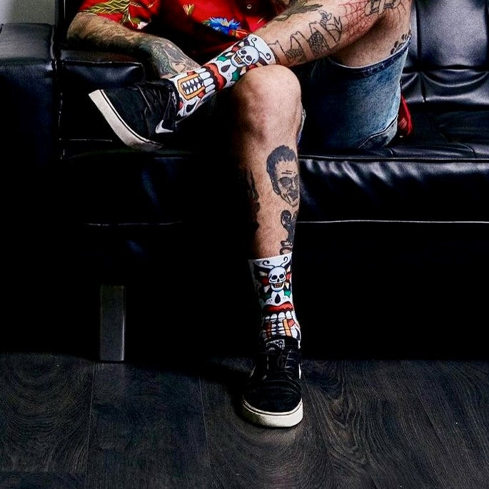 PACIFIC AND CO Cycling Socks - Skull