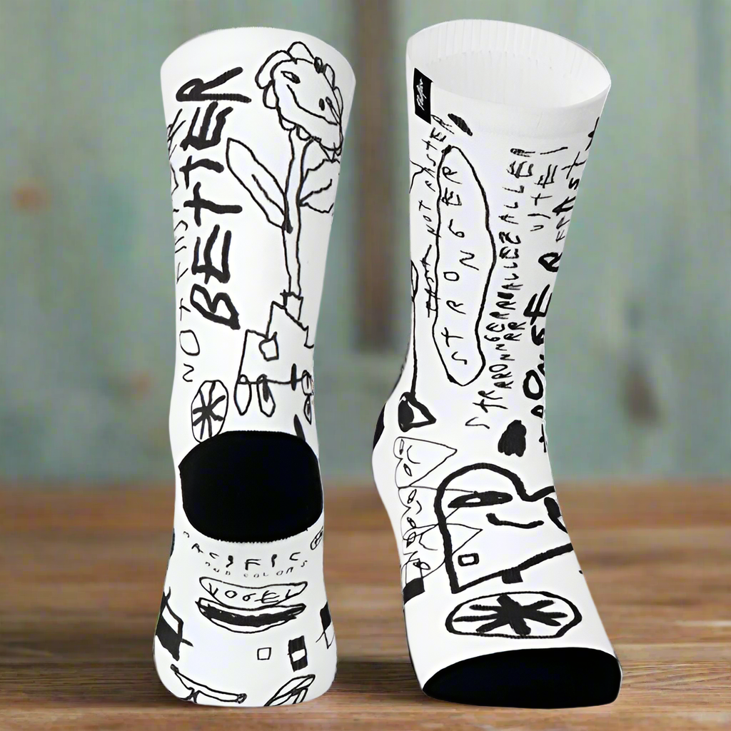 PACIFIC AND CO Cycling Socks - Vogel Blanc