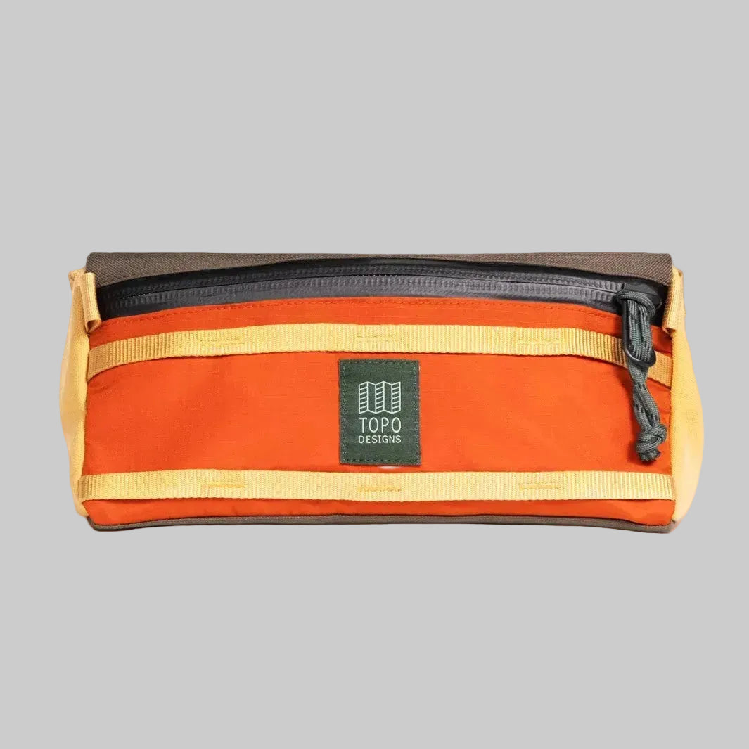 TOPO DESIGNS Handlebar Mountain Bike Bag - Woodland / Terracotta