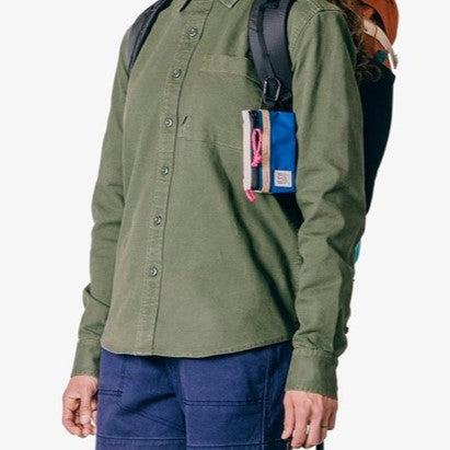 TOPO DESIGNS Accessory Bag Mountain- Olive / Mineral Blue