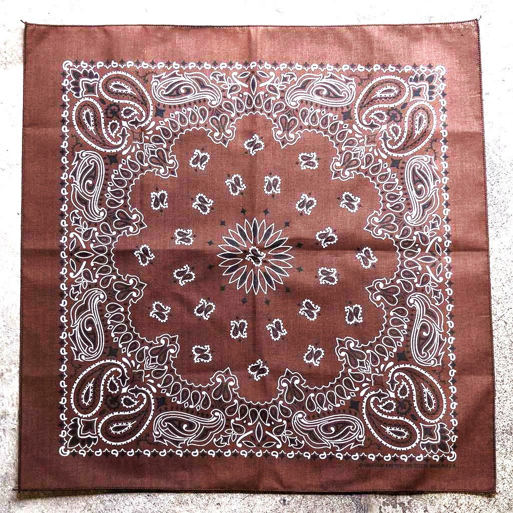 BLUE LUG Cotton Bandana - Paisley / Cocoa