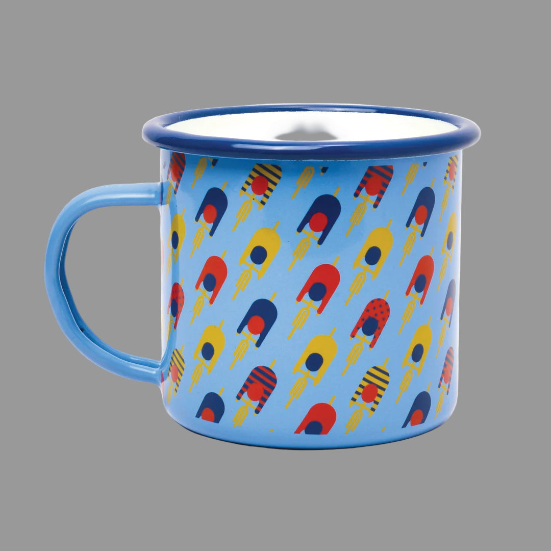 RIDE ON Cycling Enamel Mug
