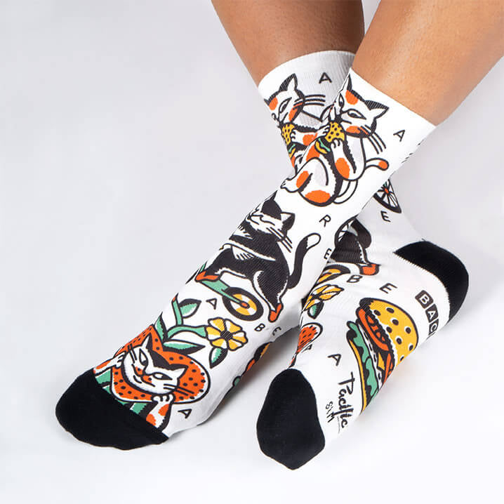 PACIFIC AND CO Cycling Socks - Bacoa Cats