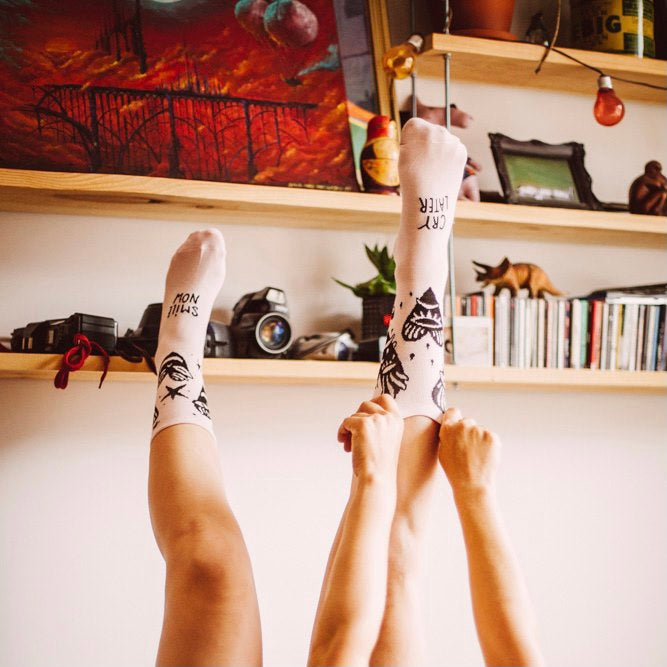 CHEESY SUPPLY Cry & Smile Cycling Socks