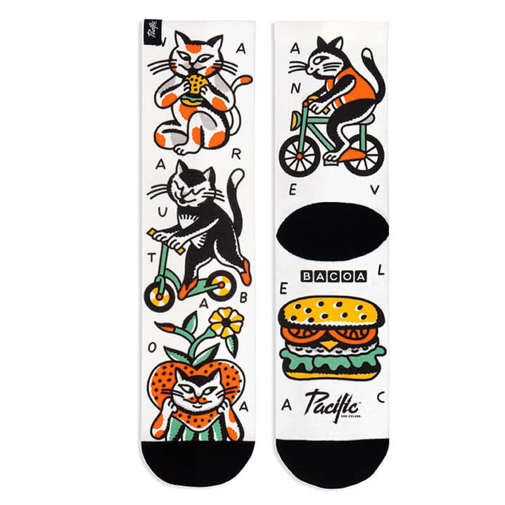 PACIFIC AND CO Cycling Socks - Bacoa Cats
