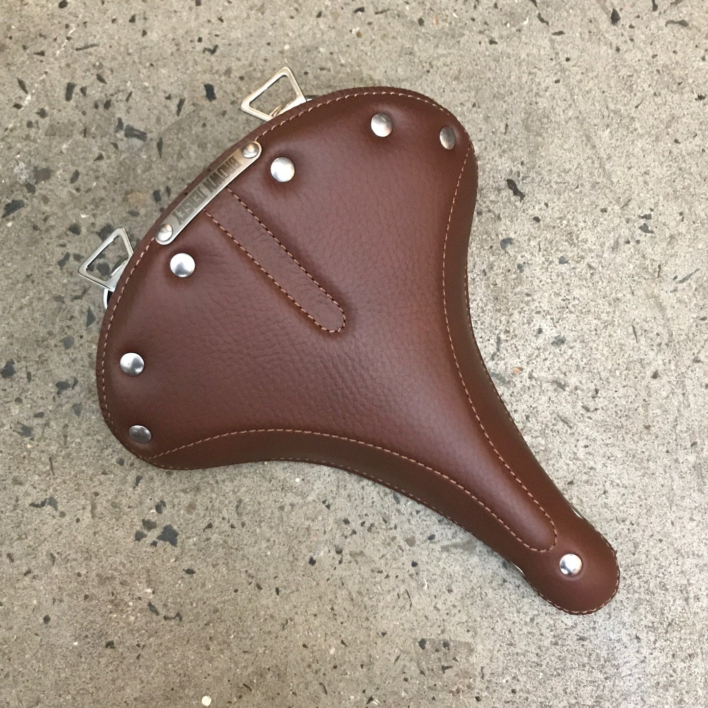 BROWN JERSEY - Momma Cass Leather Saddle - Brown