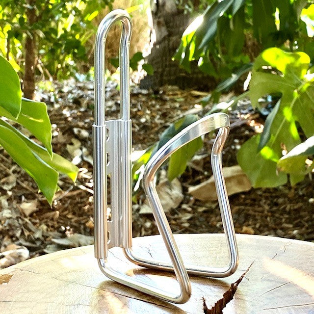 Silver Bike Water Bottle Cage