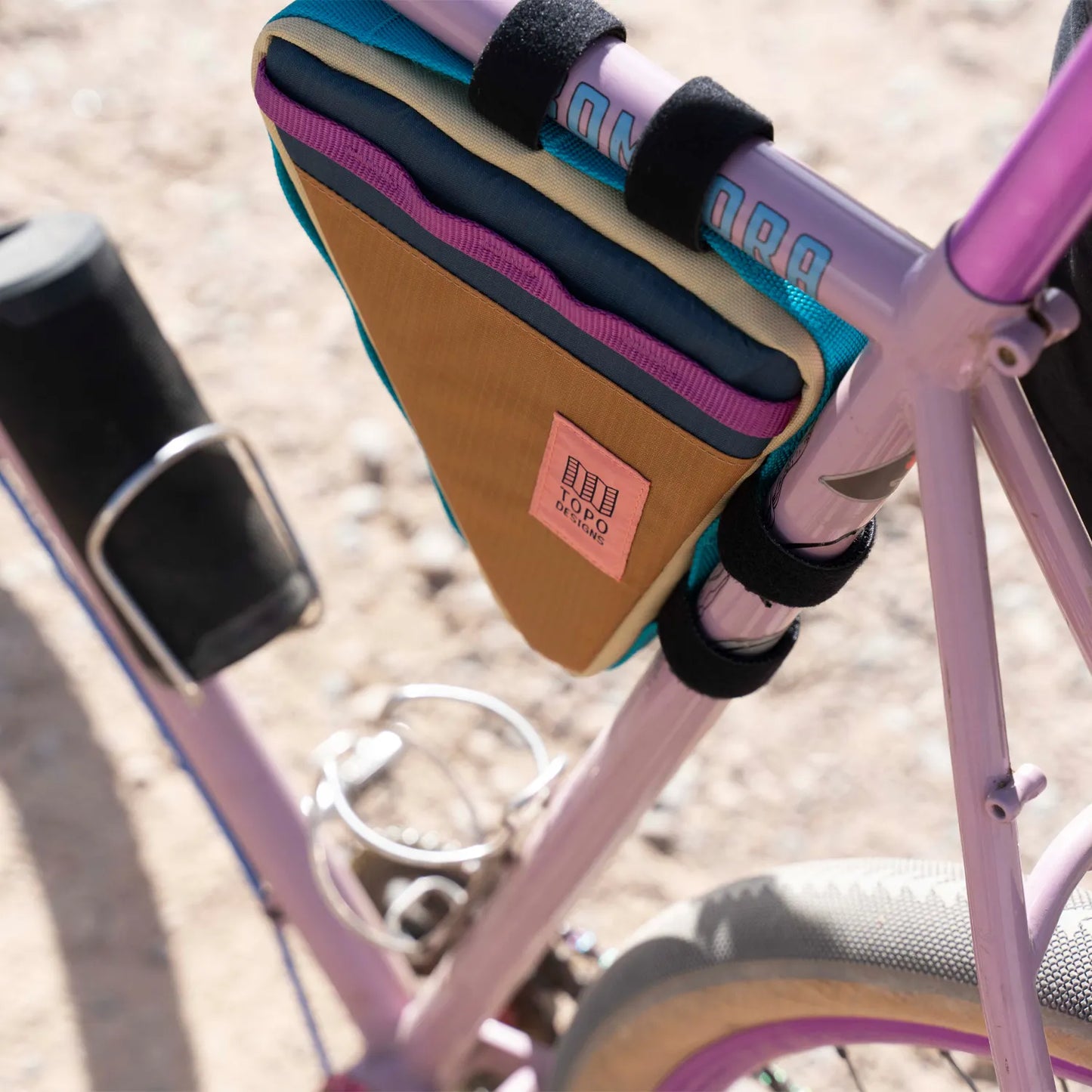 TOPO DESIGNS Frame Bike Bag - Khaki/Pond Blue