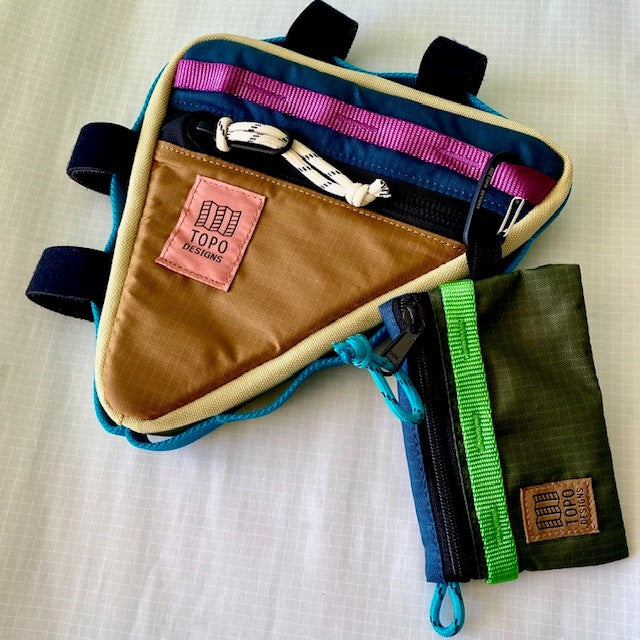 TOPO DESIGNS Frame Bike Bag - Khaki/Pond Blue