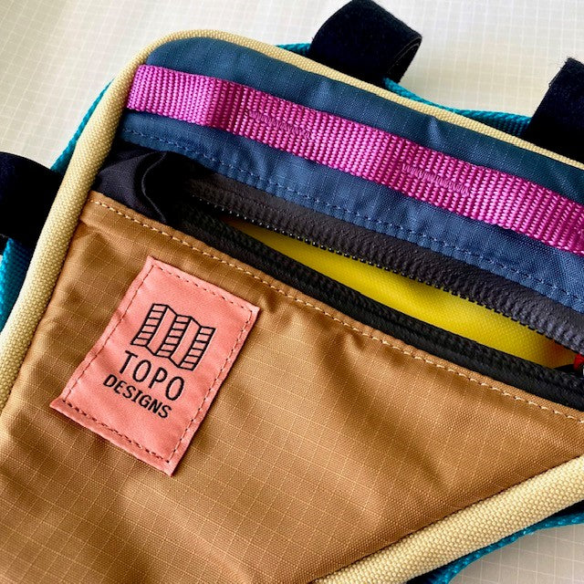 TOPO DESIGNS Frame Bike Bag - Khaki/Pond Blue