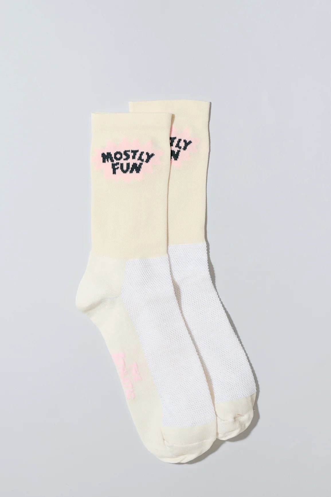 THE ATHLETIC COMMUNITY Mostly Fun Oatmeal Cycling Socks