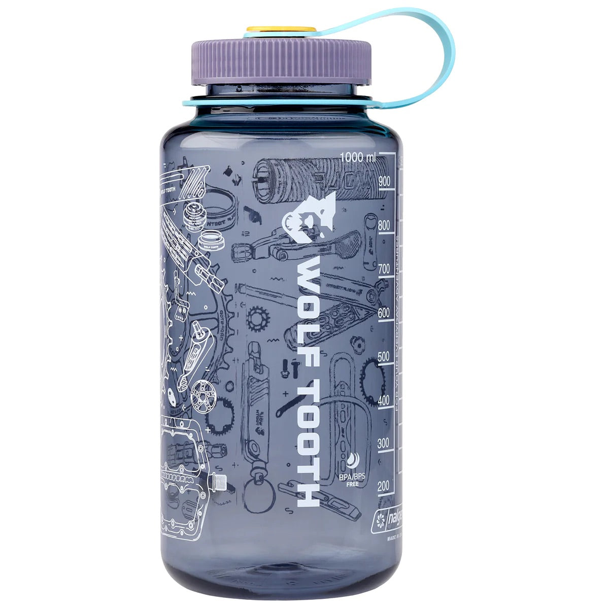 WOLF TOOTH Nalgene Bottle 32 oz 950mL - Smoke / White