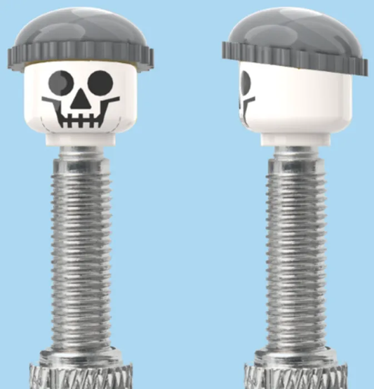 BRICKCAPS Skull With Grey Beanie