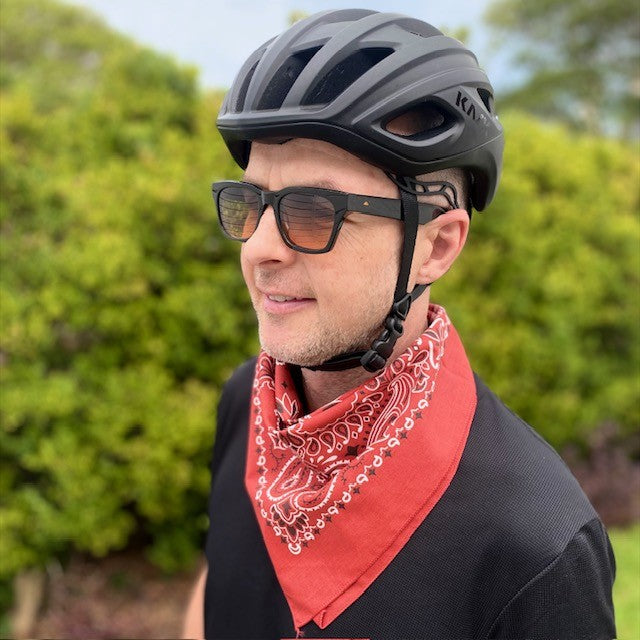 BLUE LUG Cotton Bandana - Paisley / Terracotta