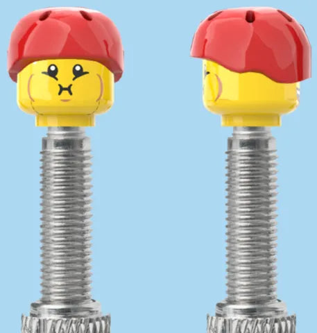 Happy Smile & Bursting Cheeks Face with Red Helmet - Presta