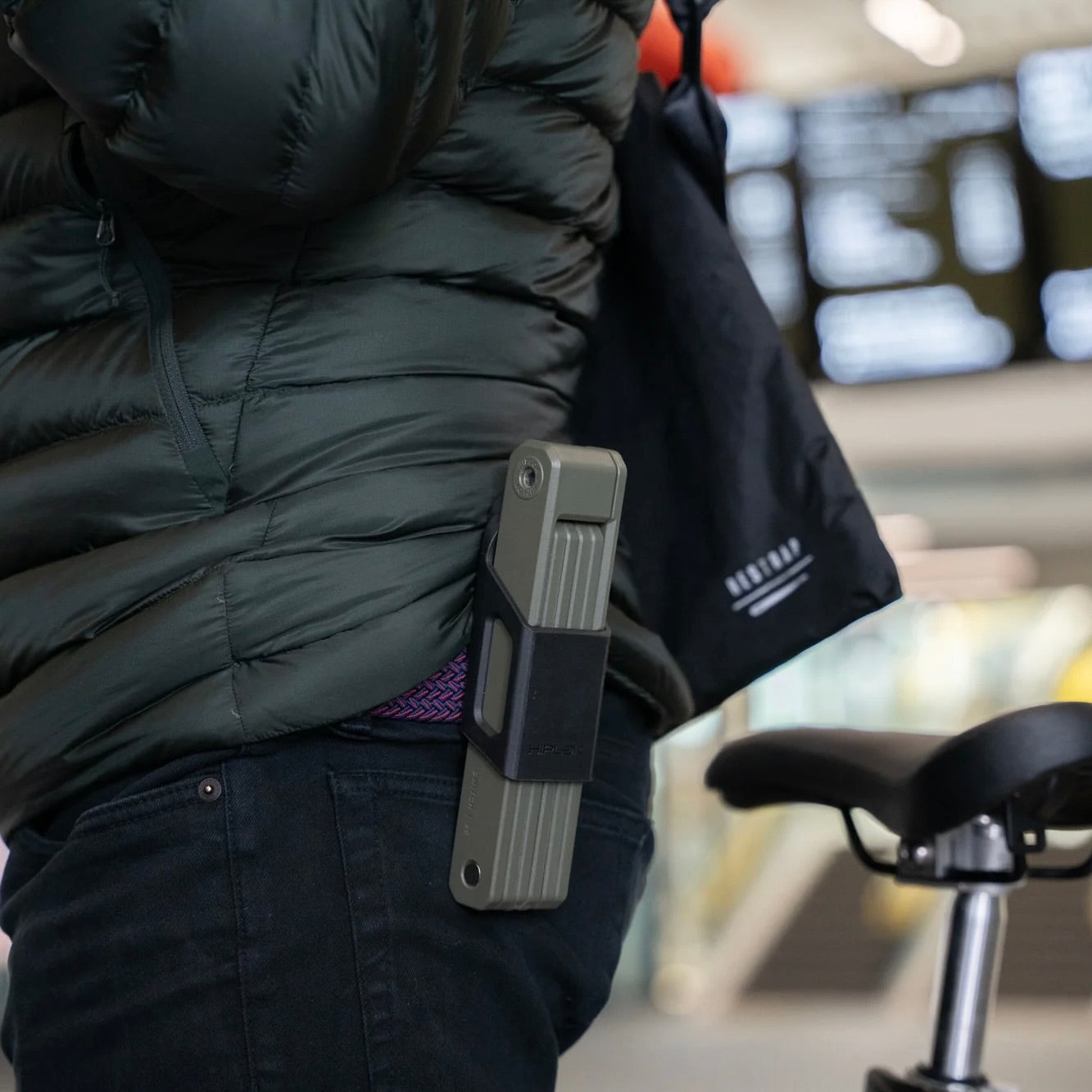 HIPLOK Switch – Folding Bike Lock - Urban Green