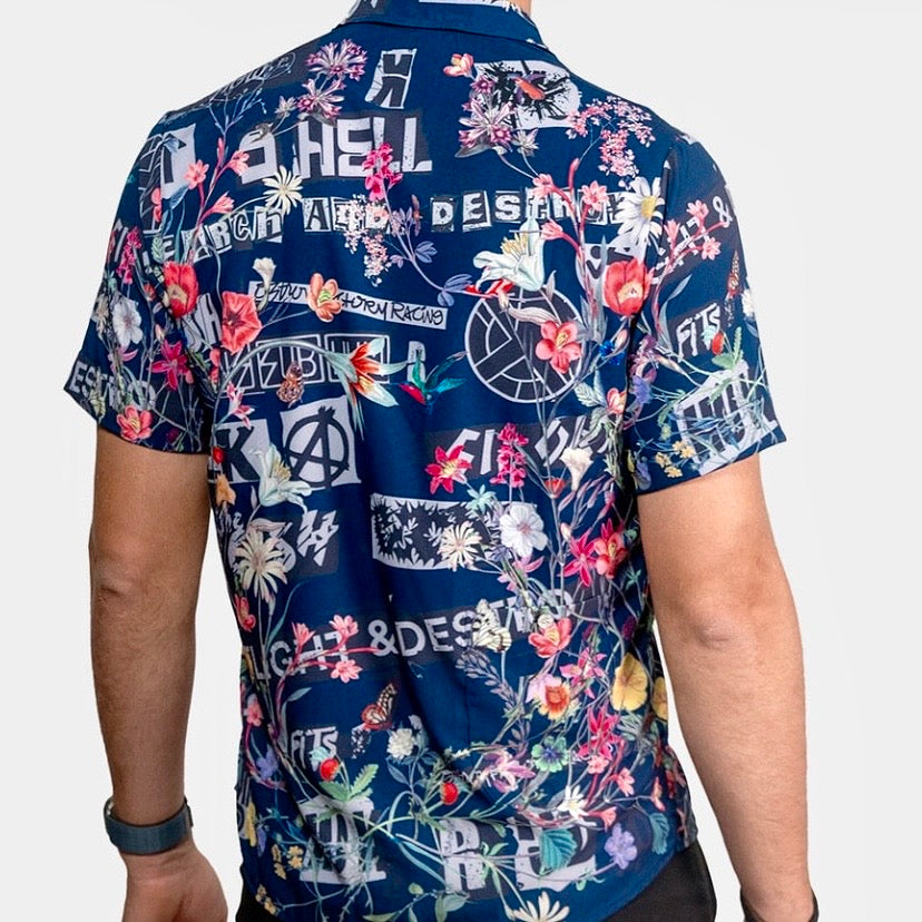 OSTROY Punk Flowers Cycling Resort Shirt