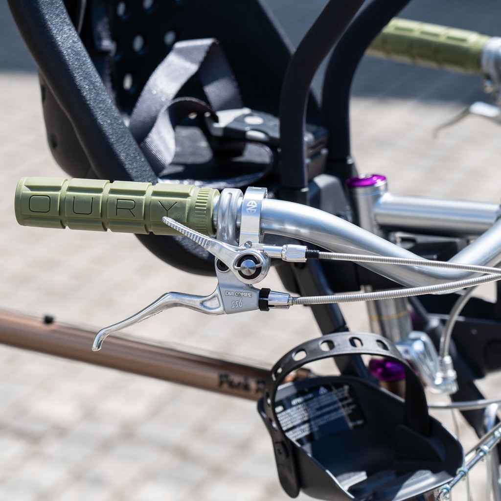 OURY V2 Handlebar Grips - Blue Lug Limited Edition