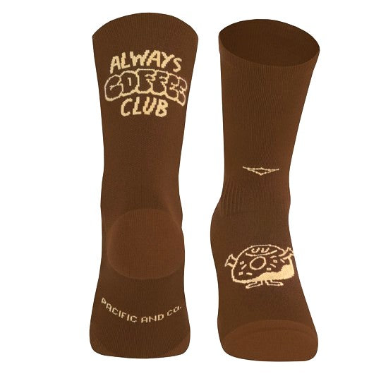 PACIFIC AND CO Performance Cycling Socks - Coffee Club