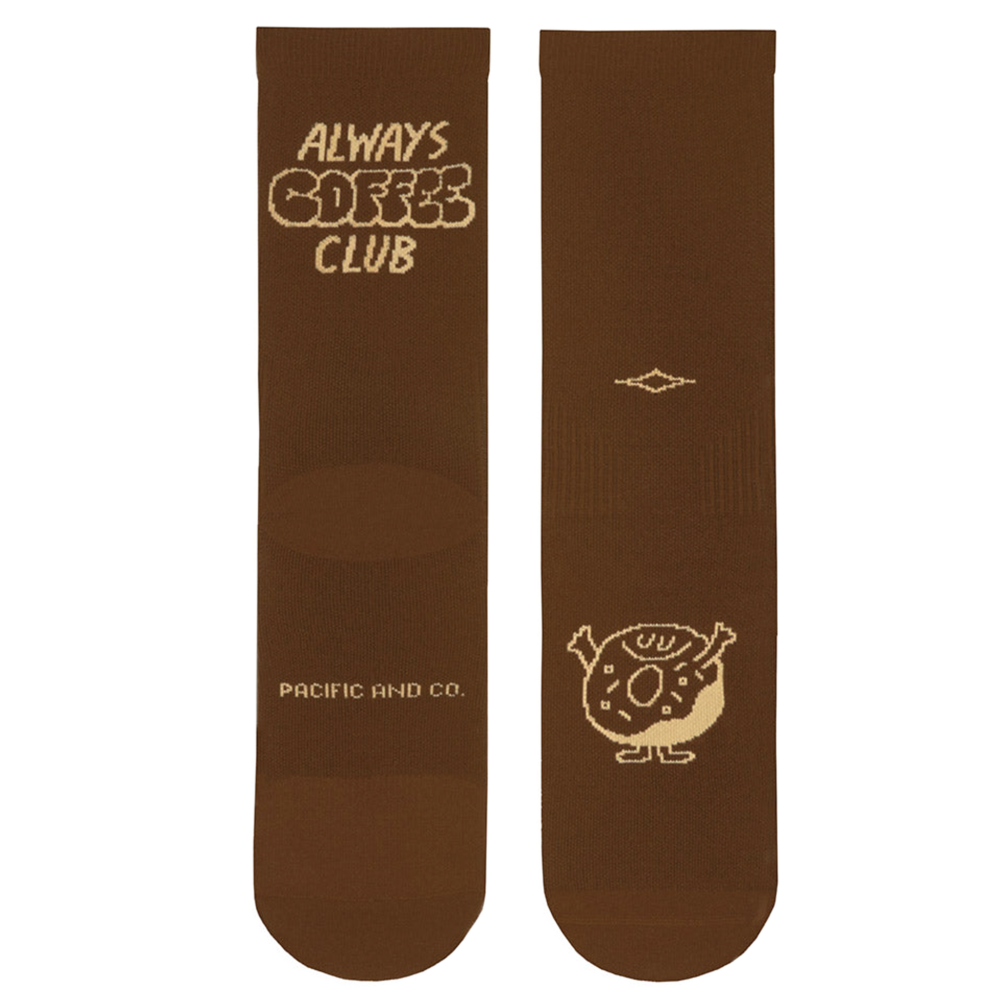 PACIFIC AND CO Performance Cycling Socks - Coffee Club