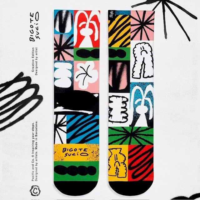 PACIFIC AND CO Cycling Socks - TrashArt 