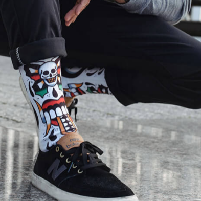 PACIFIC AND CO Cycling Socks - Skull