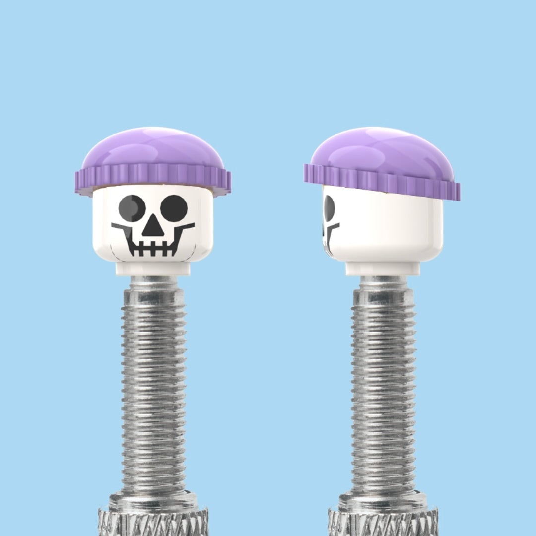 Skull with Purple Beanie - Presta
