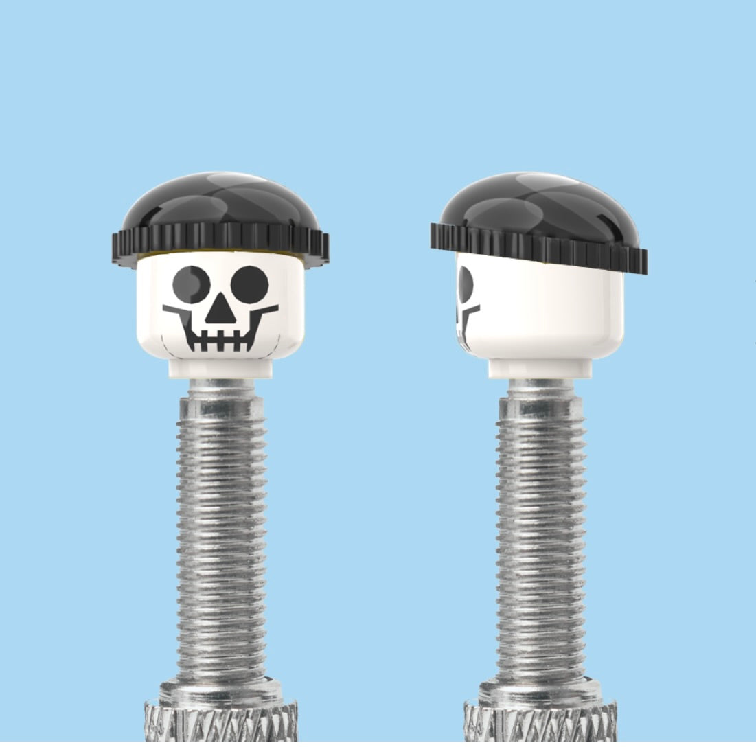 Skull with Black Beanie - Presta