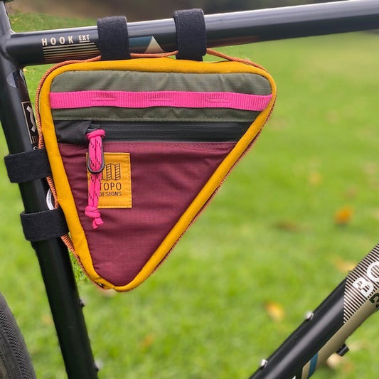 TOPO DESIGNS Frame Bike Bag Olive Burgundy