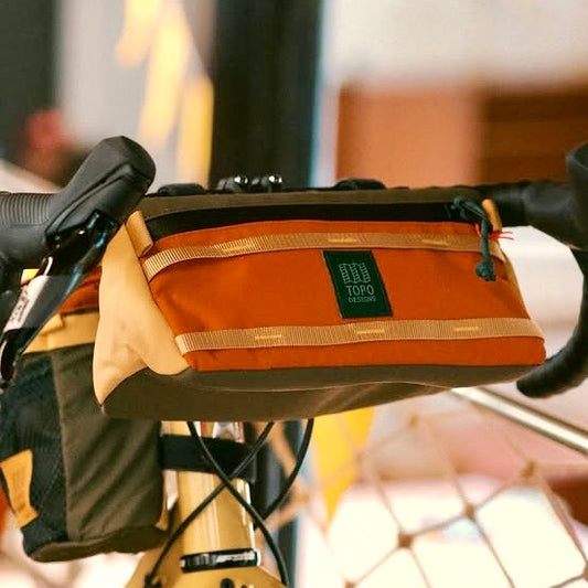 TOPO DESIGNS Handlebar Mountain Bike Bag - Woodland / Terracotta