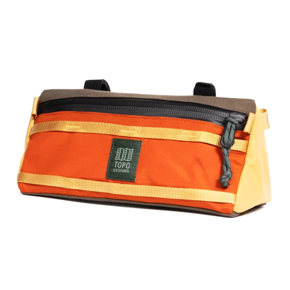 TOPO DESIGNS Handlebar Mountain Bike Bag - Woodland / Terracotta