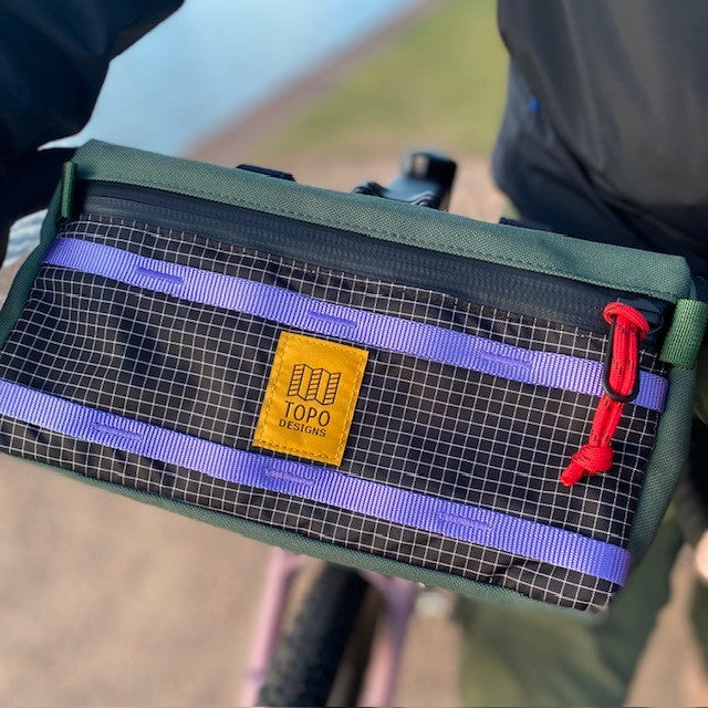 TOPO DESIGNS Handlebar Mountain Bike Bag - Very Peri / Forest