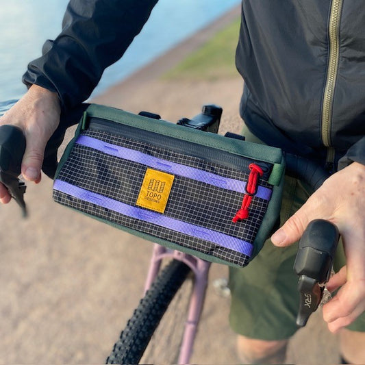 TOPO DESIGNS Handlebar Mountain Bike Bag - Very Peri / Forest