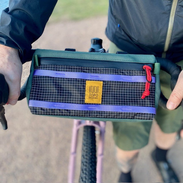TOPO DESIGNS Handlebar Mountain Bike Bag - Very Peri / Forest