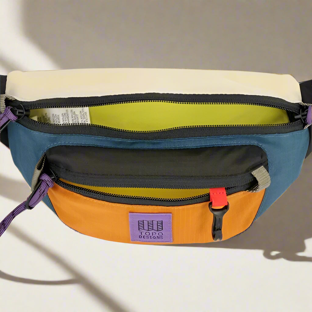 TOPO DESIGNS Mountain Hip Bag - Pond Blue / Spice