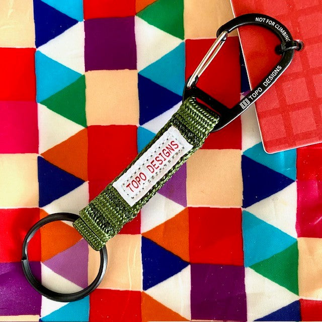 TOPO DESIGNS Carabiner Keychain with Key Ring