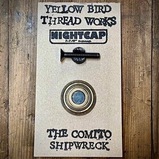 YELLOW BIRD THREAD WORKS Comito Shipwreck Brass Stem Cap - Dark