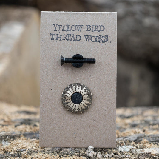 YELLOW BIRD THREAD WORKS Joshuatown Rd Sunflower Bike Stem Cap