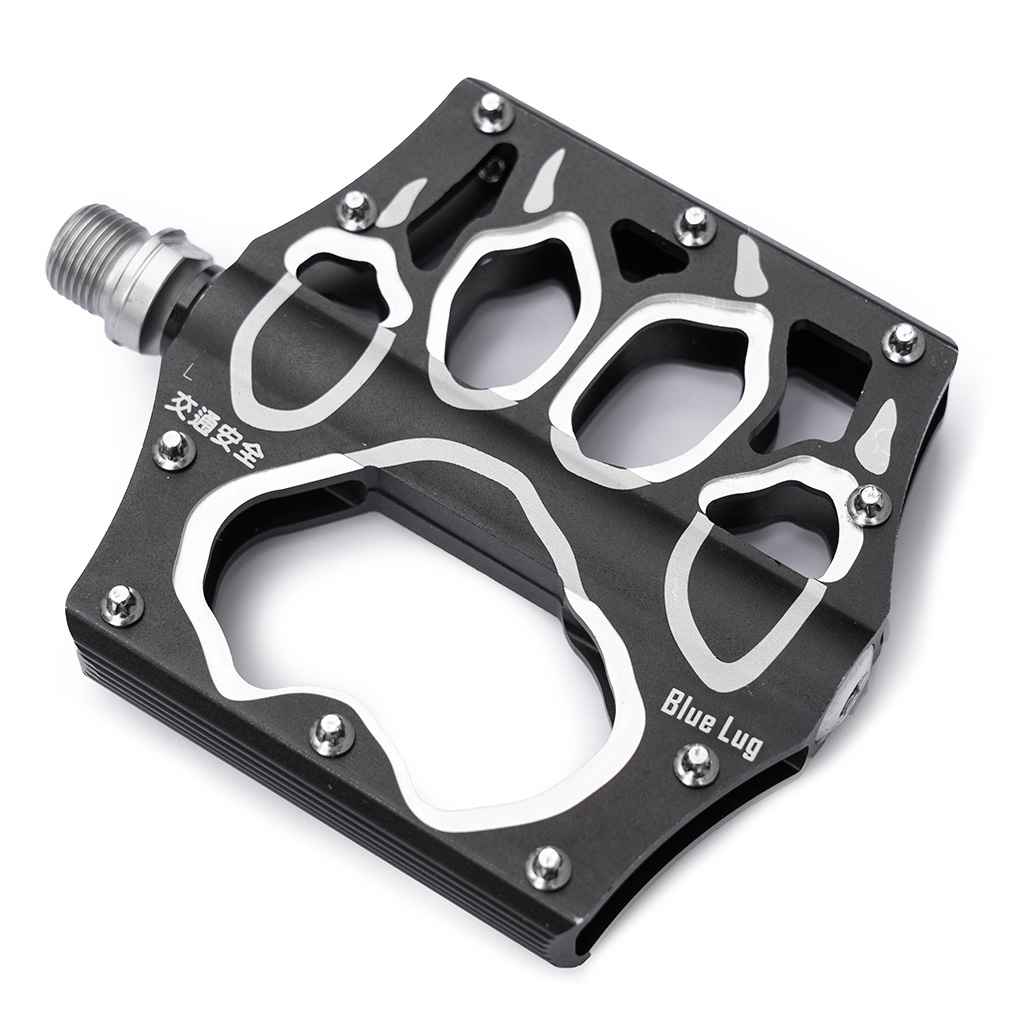 BLUE LUG Panda Flat Bike Pedals - Black