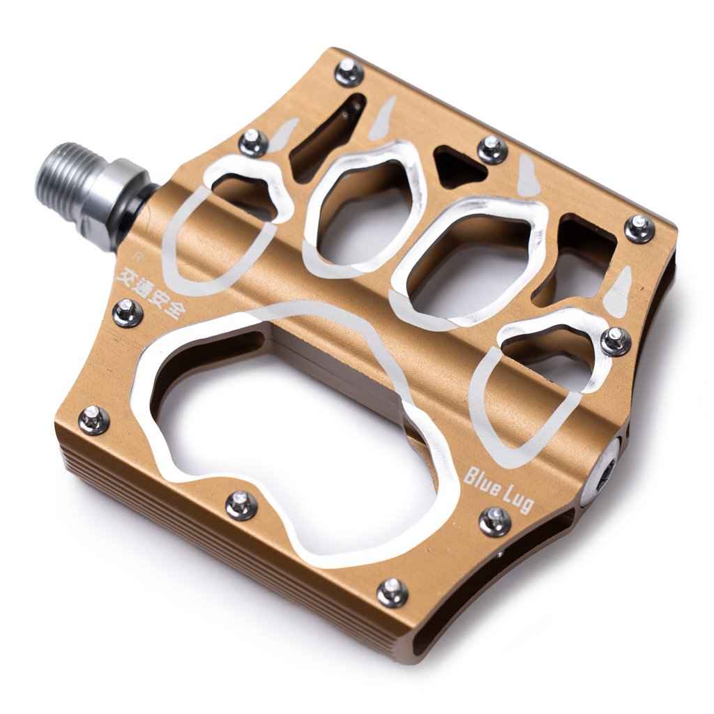 BLUE LUG Panda Flat Bike Pedals - Brown