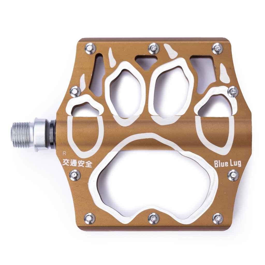 BLUE LUG Panda Flat Bike Pedals - Brown