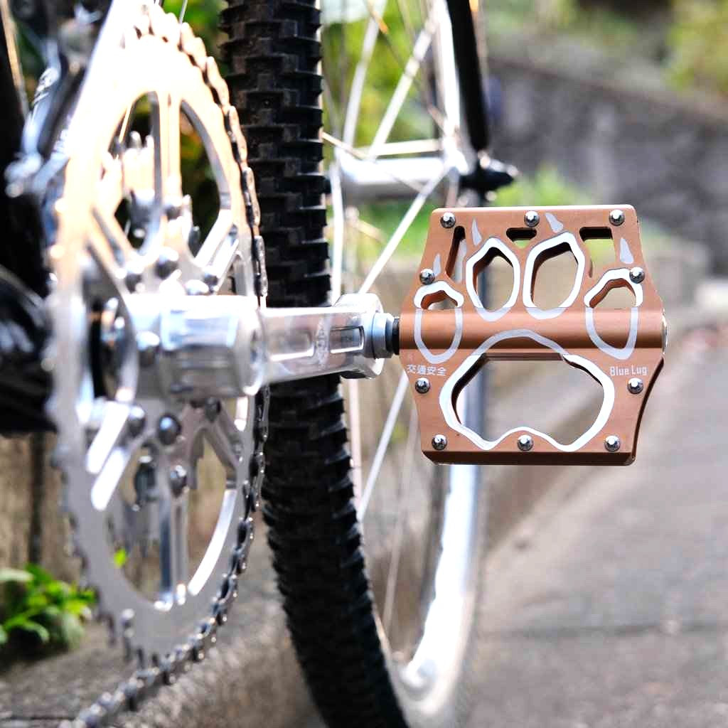 BLUE LUG Panda Flat Bike Pedals - Brown